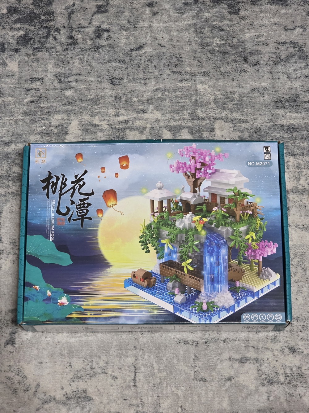 Mini Building Block Waterfall Island Set - Peach Blossom Pool Sealed
